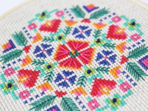 Scandinavian Meadow Modern DIY Cross Stitch Kit