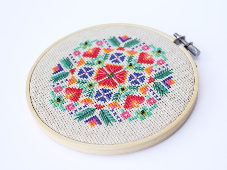 Scandinavian Meadow Modern DIY Cross Stitch Kit