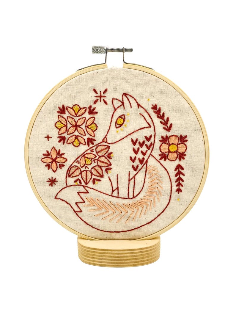 Scandinavian Fox Embroidery Kit