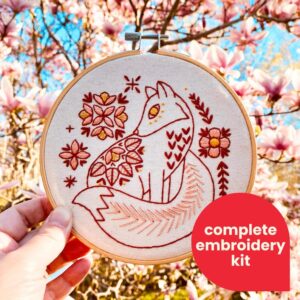 Scandinavian Fox Embroidery Kit