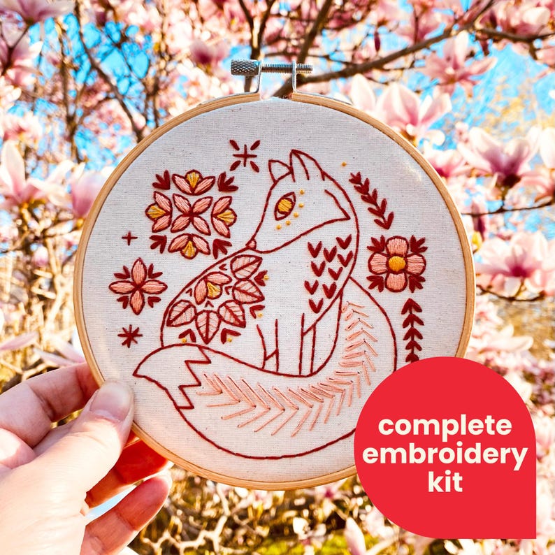 Scandinavian Fox Embroidery Kit Scandinavian Fox Embroidery Kit