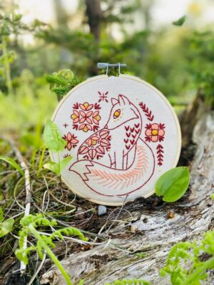 Scandinavian Fox Embroidery Kit