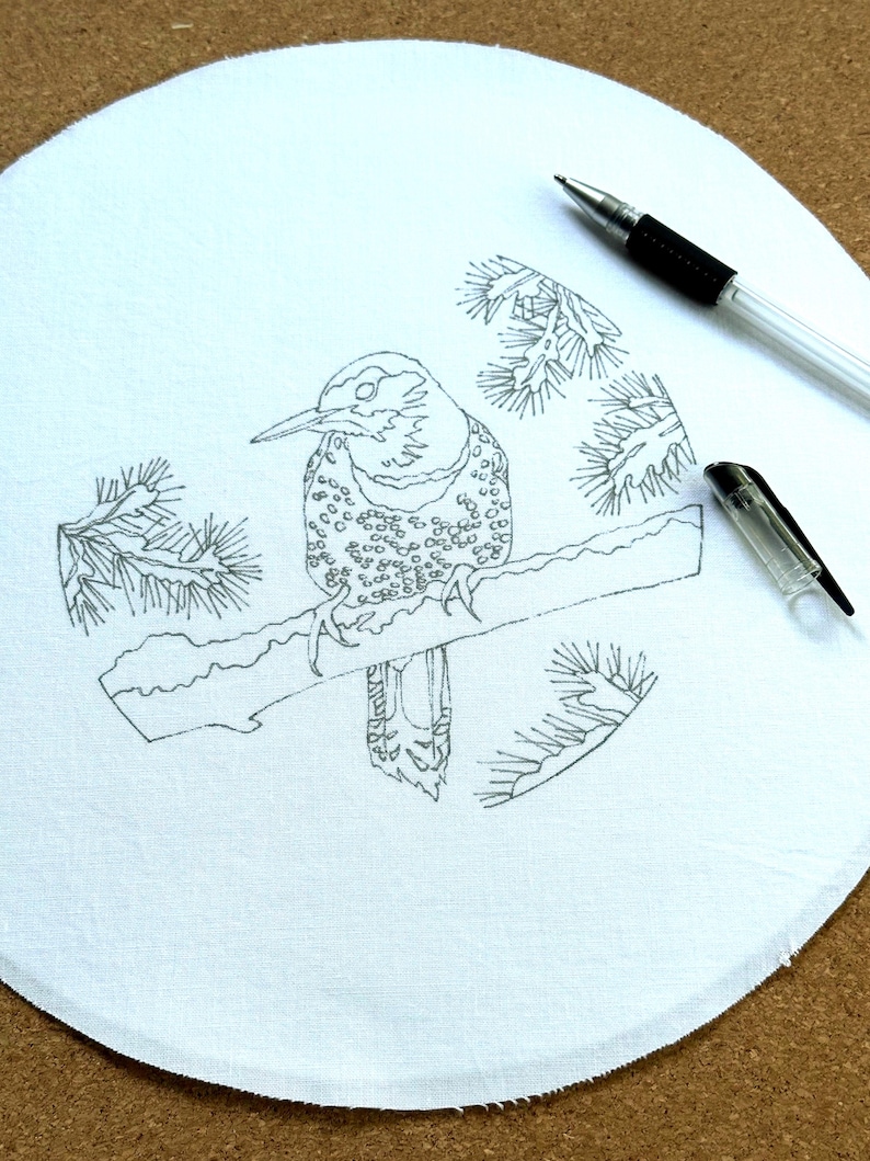 Northern Flicker Embroidery Kit