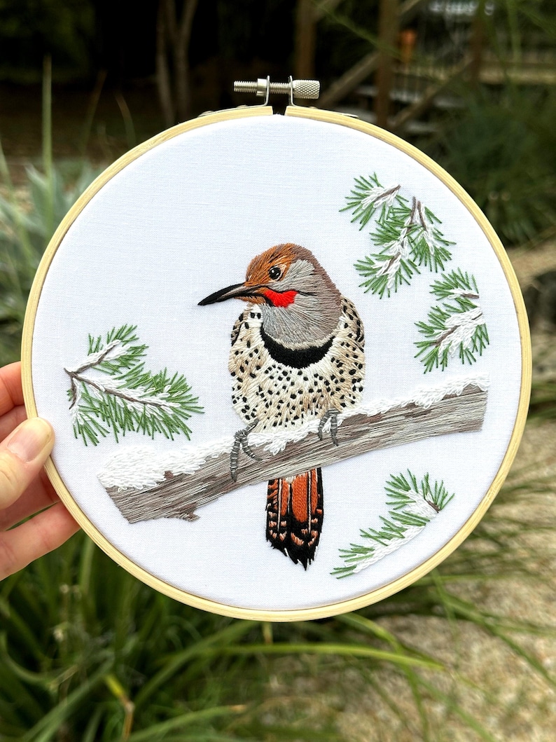 Northern Flicker Embroidery Kit Northern Flicker Embroidery Kit