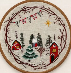 Christmas Village Embroidery Kit