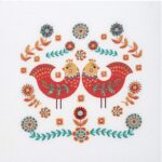 Folk Art Bird Embroidery Kit Folk Art Bird Embroidery Kit