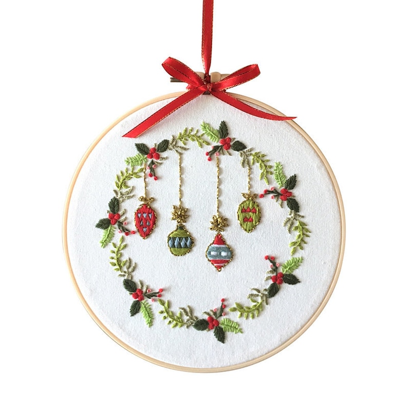 Merry Christmas Embroidery Kit