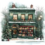 Christmas Bookstore Cross Stitch Kit Christmas Bookstore Cross Stitch Kit