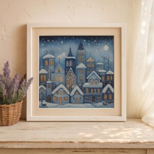 Winter Christmas Village Cross Stitch Kit