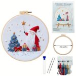 Santa Claus Christmas Embroidery Kit
