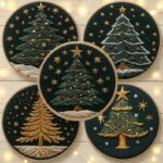 Christmas Tree Embroidery Kit Set Christmas Tree Embroidery Kit Set