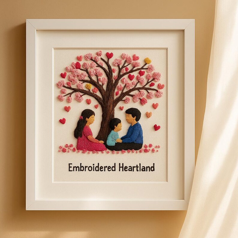 Love Tree Embroidery Kit for Beginners