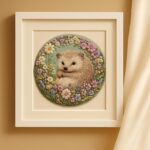 Hedgehog Floral Embroidery Kit