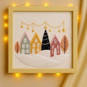 Winter Town Christmas Embroidery Kit