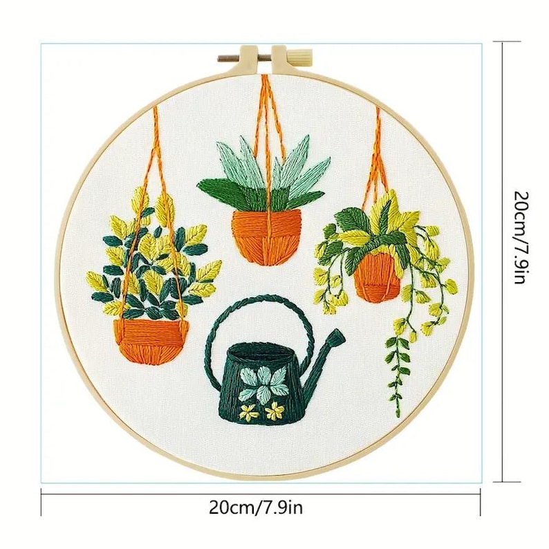 Plant Embroidery Kit for Beginners