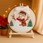 Christmas Snowman Embroidery Kit Christmas Snowman Embroidery Kit