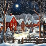 Cozy Winter Village Cross Stitch Kit Cozy Winter Village Cross Stitch Kit