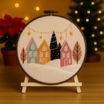 Winter Town Christmas Embroidery Kit