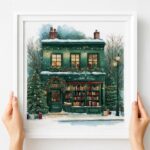Christmas Bookstore Cross Stitch Kit Christmas Bookstore Cross Stitch Kit