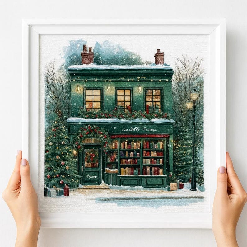 Christmas Bookstore Cross Stitch Kit