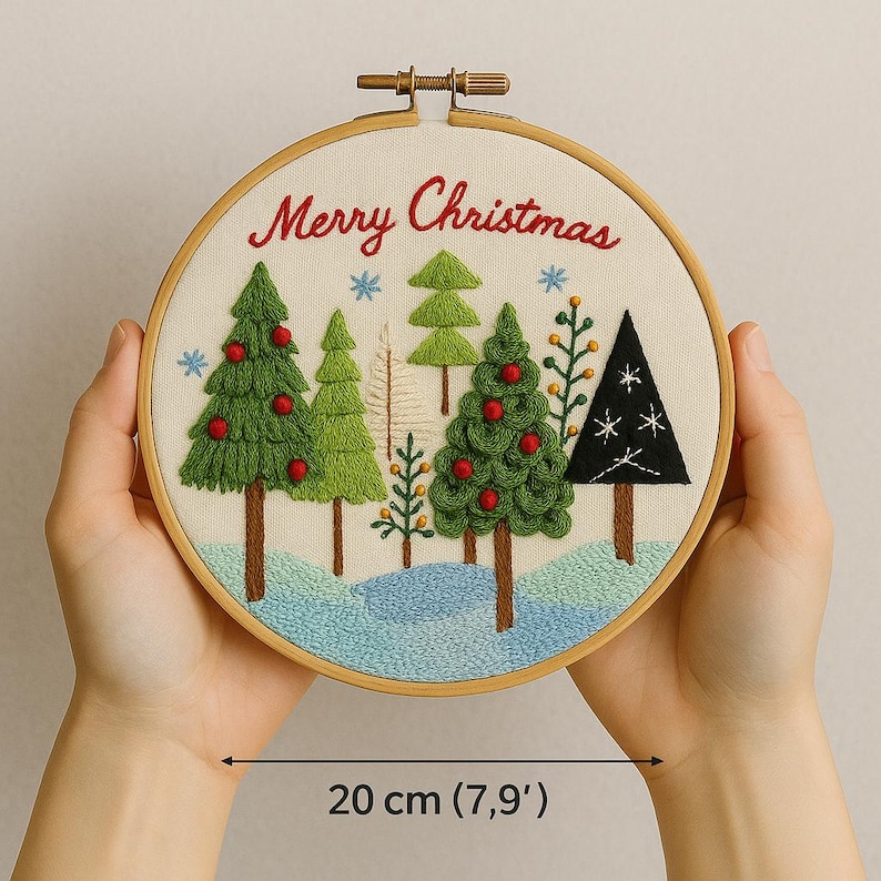Mixed Stitch Christmas Embroidery Kit