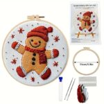 Gingerbread Man Embroidery Kit Gingerbread Man Embroidery Kit