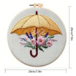 Floral Umbrella Embroidery Kit