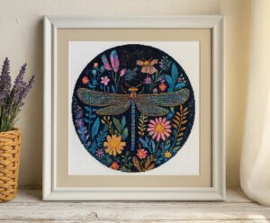 Rainbow Dragonfly Cross Stitch Kit