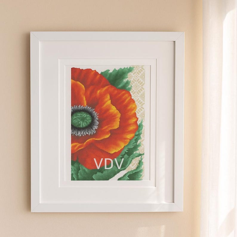 Sunflower Poppy Cross Stitch Kit
