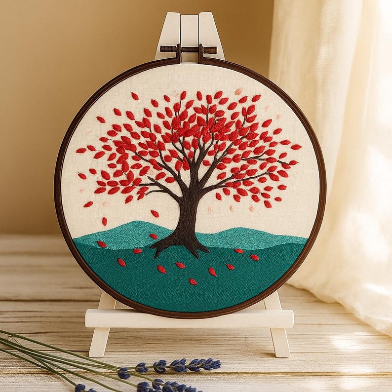 Autumn Tree Embroidery Kit Autumn Tree Embroidery Kit