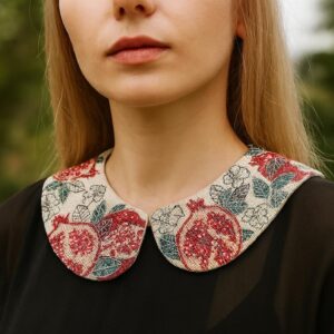 Red Pomegranate Cross Stitch Collar Kit