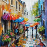 Rainbow Umbrella Cross Stitch Kit Rainbow Umbrella Cross Stitch Kit