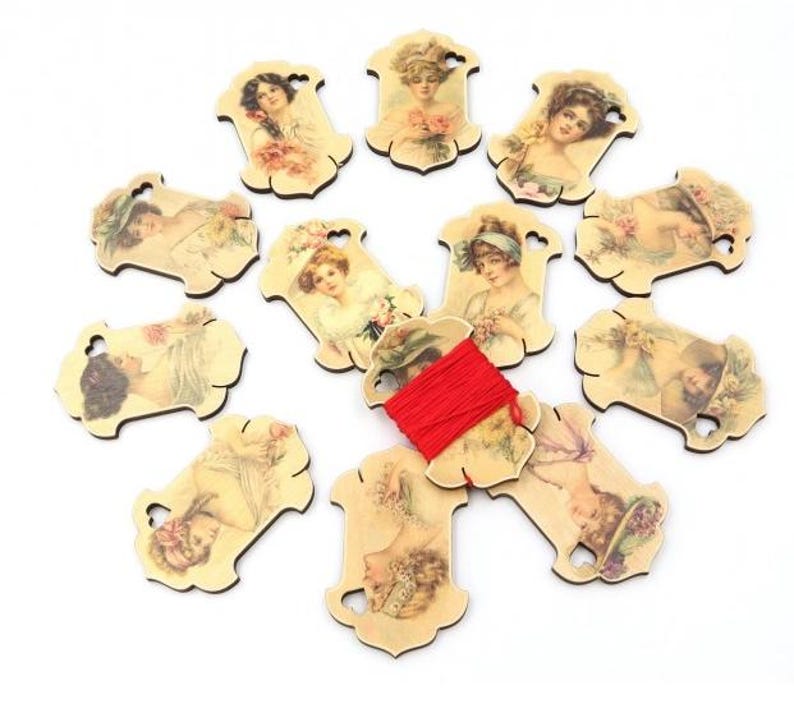 Retro Wooden Floss Bobbins