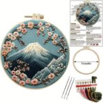 Mountains & Sakura Embroidery Kit