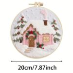 Christmas Gingerbread House Embroidery Kit Christmas Gingerbread House Embroidery Kit