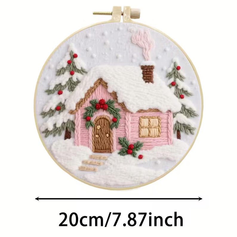 Christmas Gingerbread House Embroidery Kit