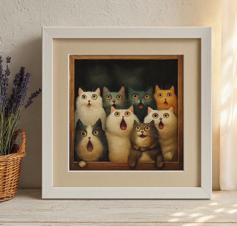 Surprised Cat Cross Stitch Kit