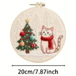 Christmas Tree & Cat Embroidery Kit Christmas Tree & Cat Embroidery Kit