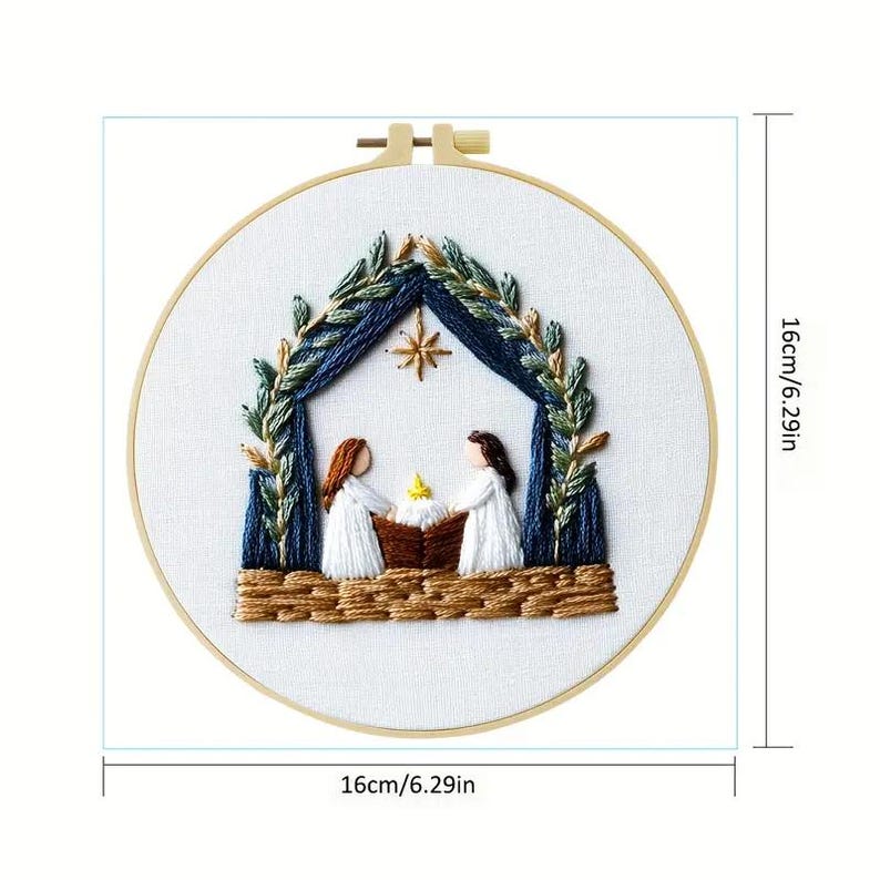 Nativity Scene Christmas Embroidery Kit