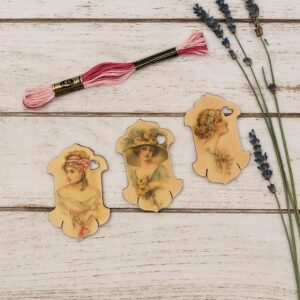 Retro Wooden Floss Bobbins