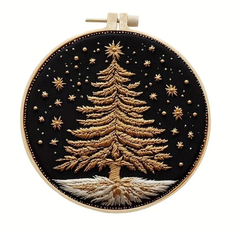 Christmas Tree Embroidery Kit Set