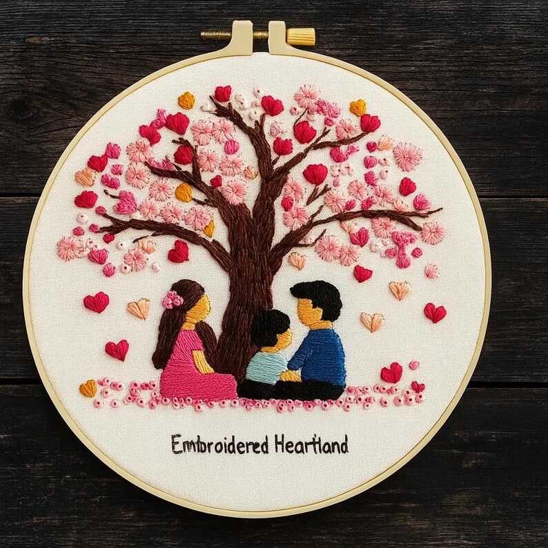 Love Tree Embroidery Kit for Beginners
