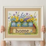 Wildflowers in Vase Cross Stitch Kit