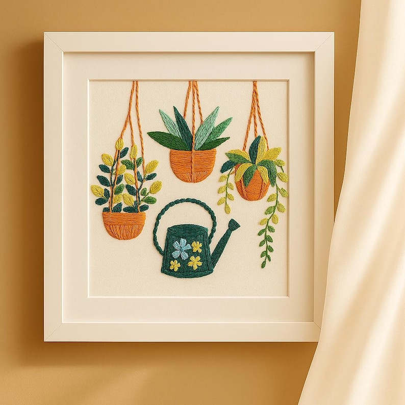 Plant Embroidery Kit for Beginners