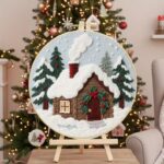 Christmas Gingerbread House Embroidery Kit Christmas Gingerbread House Embroidery Kit