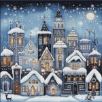 Winter Christmas Village Cross Stitch Kit Winter Christmas Village Cross Stitch Kit