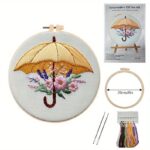 Floral Umbrella Embroidery Kit