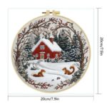 Cozy Winter Snow Scene Embroidery Kit Cozy Winter Snow Scene Embroidery Kit