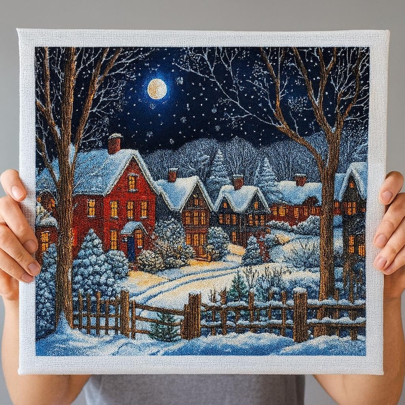 Cozy Winter Village Cross Stitch Kit