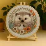 Hedgehog Floral Embroidery Kit
